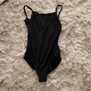 Black with a mesh back Bloch leotard